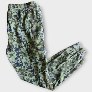 Last Kings Men's Camo Joggers XXL Green Drawstring Streetwear Pants